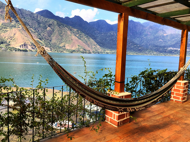 The view of Lake Atitlan from Uxlabil Atitlan Eco Hotel