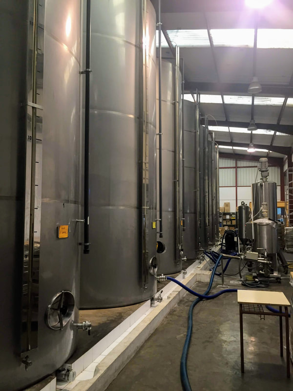 Stainless steel tanks at Cooperativa de Viver